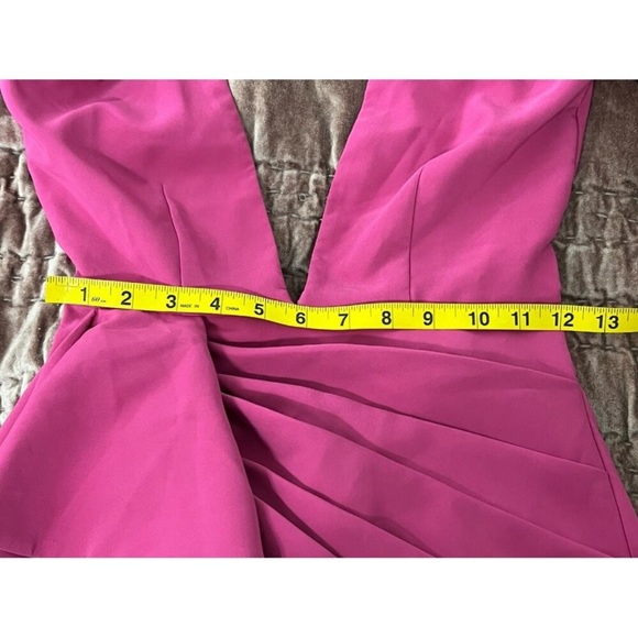 NWT Michael Costello Vibrant Pink Backless Dress - Picture 6 of 7